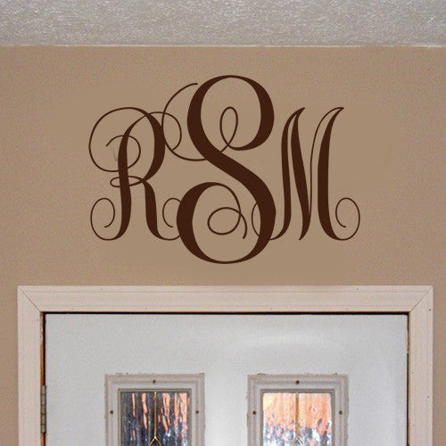 Initially Yours “M” Monogram Decal 3D Embossed Effect