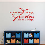 NO BIRD SOARS TOO HIGH VINYL WALL ART STICKER DECAL HOME DECOR FAMILY ROOM v93