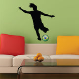 Soccer Player National Flag Ball Personalized Decal
